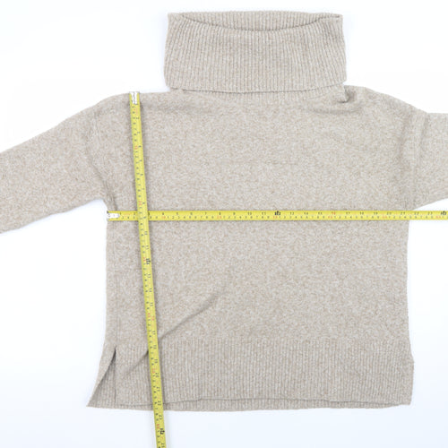 Vero Moda Women’s Beige Roll Neck Knit Jumper Size S