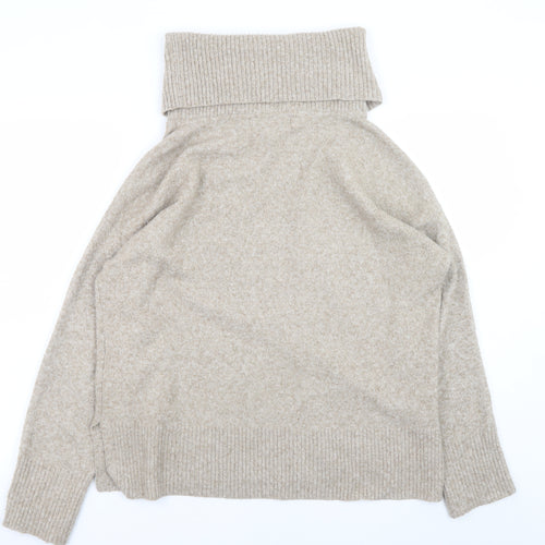 Vero Moda Women’s Beige Roll Neck Knit Jumper Size S