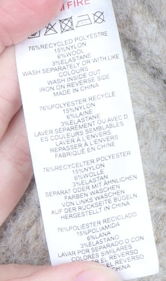 Anthropologie Women’s Beige Wool Blend V-Neck Pullover Jumper L