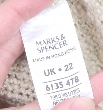 Marks and Spencer Women’s Beige Chunky Knit Cardigan UK 22