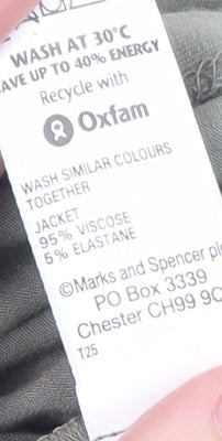 Marks and Spencer Women Green Long Sleeve Tie Front Jersey Top L
