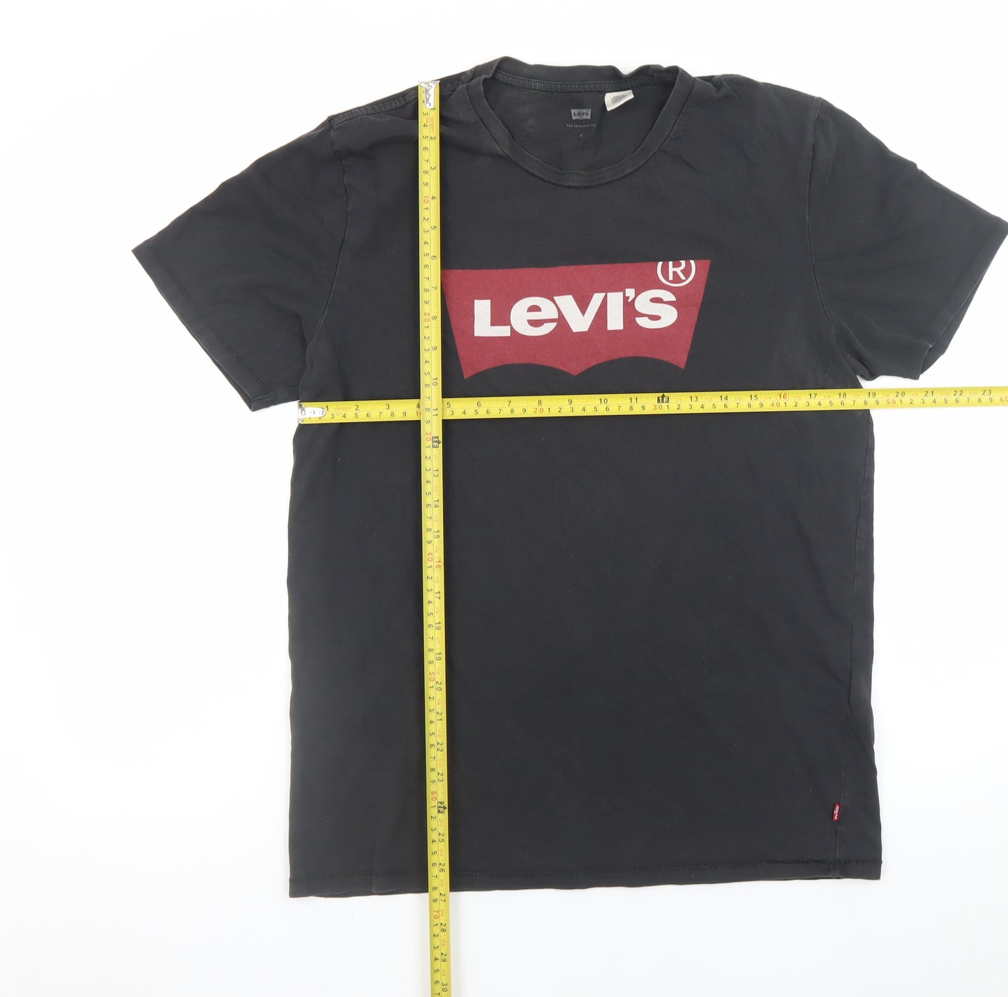 Levi's Men's Black Medium Crew Neck Graphic Print T-Shirt