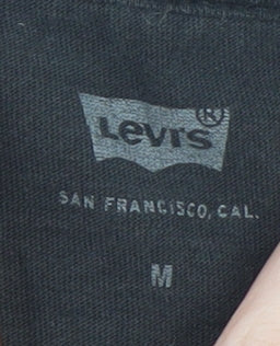 Levi's Men's Black Medium Crew Neck Graphic Print T-Shirt
