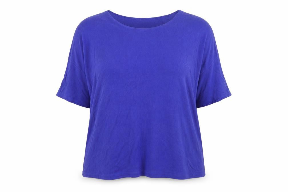 Front view of InWear Women's Blue Viscose Knit Short Sleeve jumper XL
