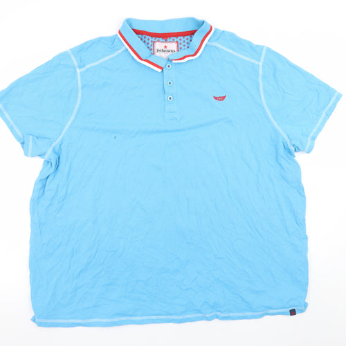 Joe Browns Men's Blue 3XL Cotton Short Sleeve Polo Shirt