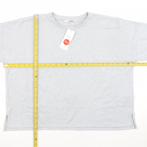 Marks and Spencer Women Grey L Pullover Crew Neck Jumper
