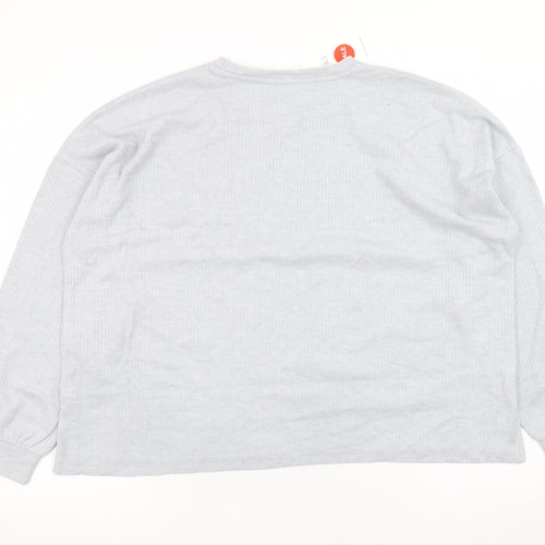Marks and Spencer Women Grey L Pullover Crew Neck Jumper