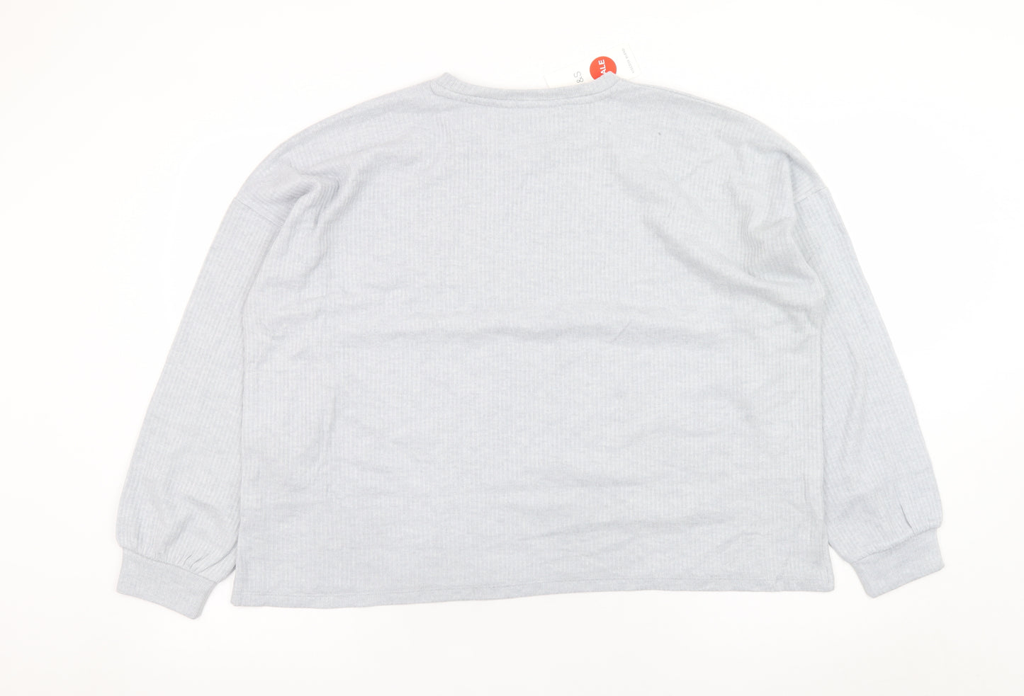 Marks and Spencer Women Grey L Pullover Crew Neck Jumper