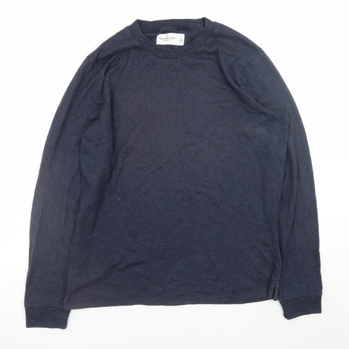 Abercrombie & Fitch Men’s Blue Cotton Blend Pullover Jumper L