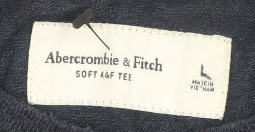 Abercrombie & Fitch Men’s Blue Cotton Blend Pullover Jumper L