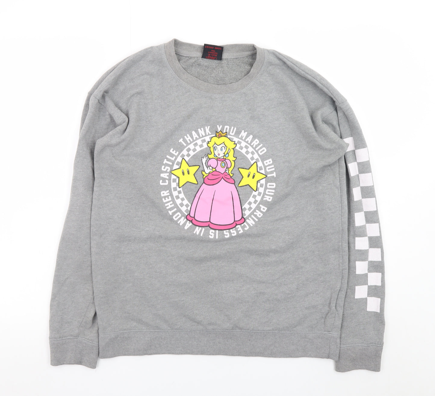 Vans Nintendo Grey Princess Peach Sweatshirt Women Small Crew Neck