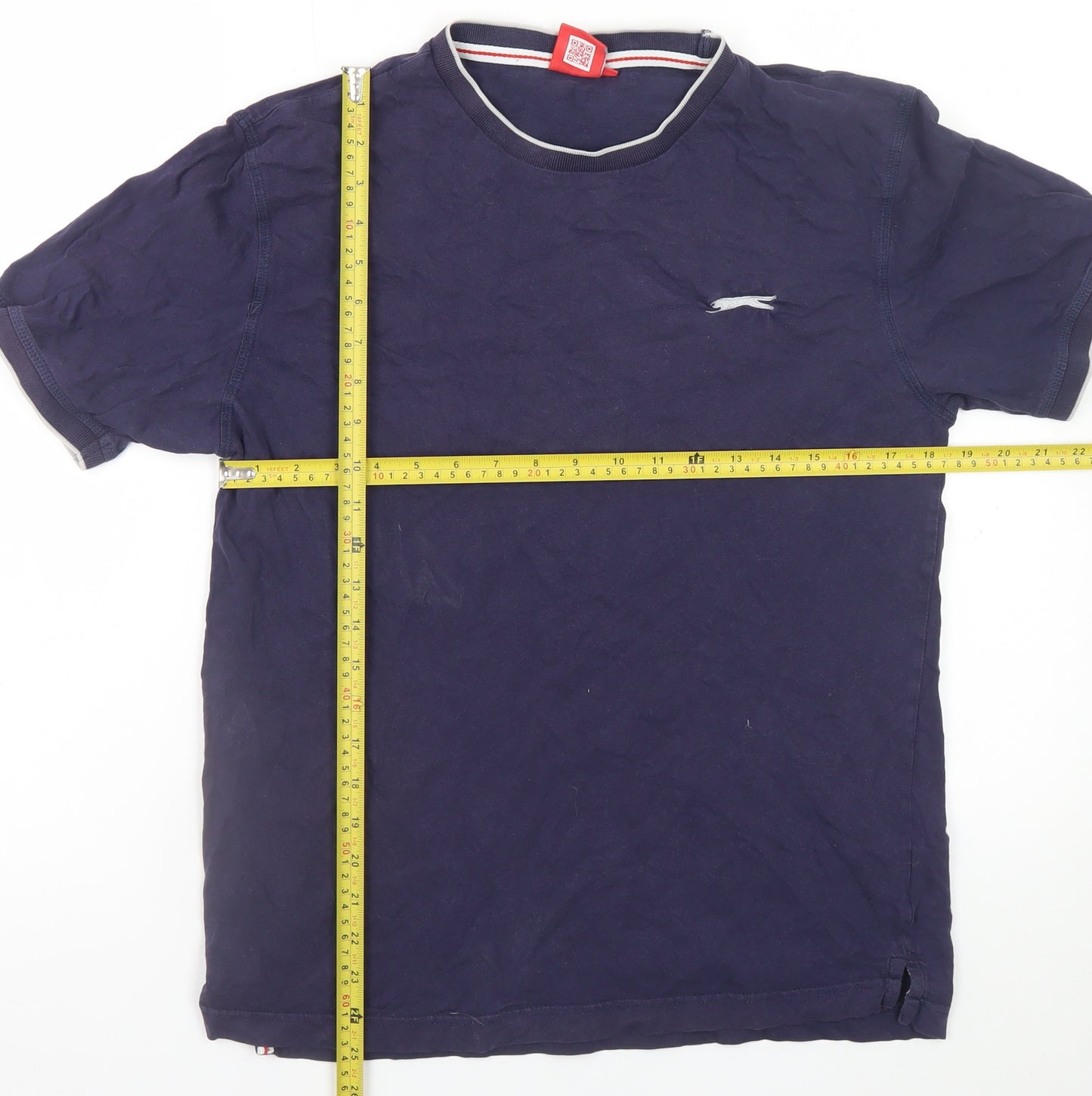 Slazenger Men's Blue Crew Neck Short Sleeve Cotton T-Shirt Size M
