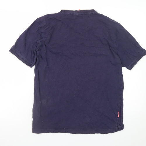 Slazenger Men's Blue Crew Neck Short Sleeve Cotton T-Shirt Size M