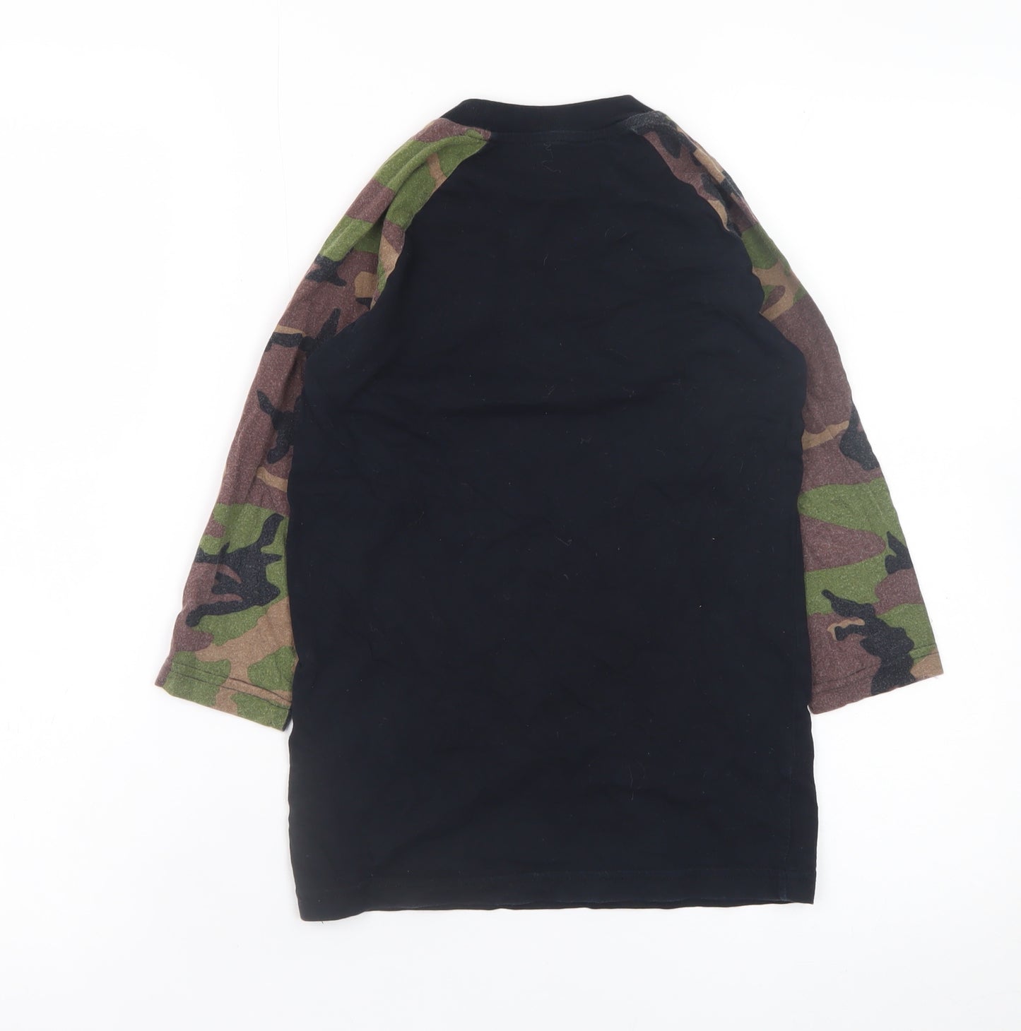 Vans Boys Black Camo Sleeve Long Sleeve T-Shirt Size Small 8-10 Years