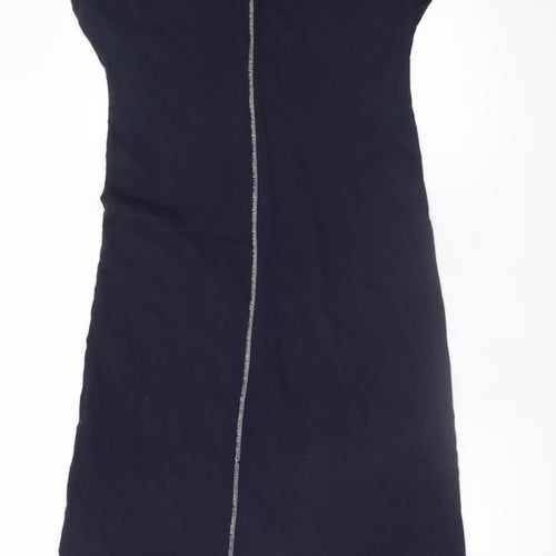 Hush Women Black Size 8 Cotton Sleeveless Shift Dress