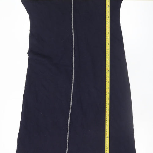 Hush Women Black Size 8 Cotton Sleeveless Shift Dress
