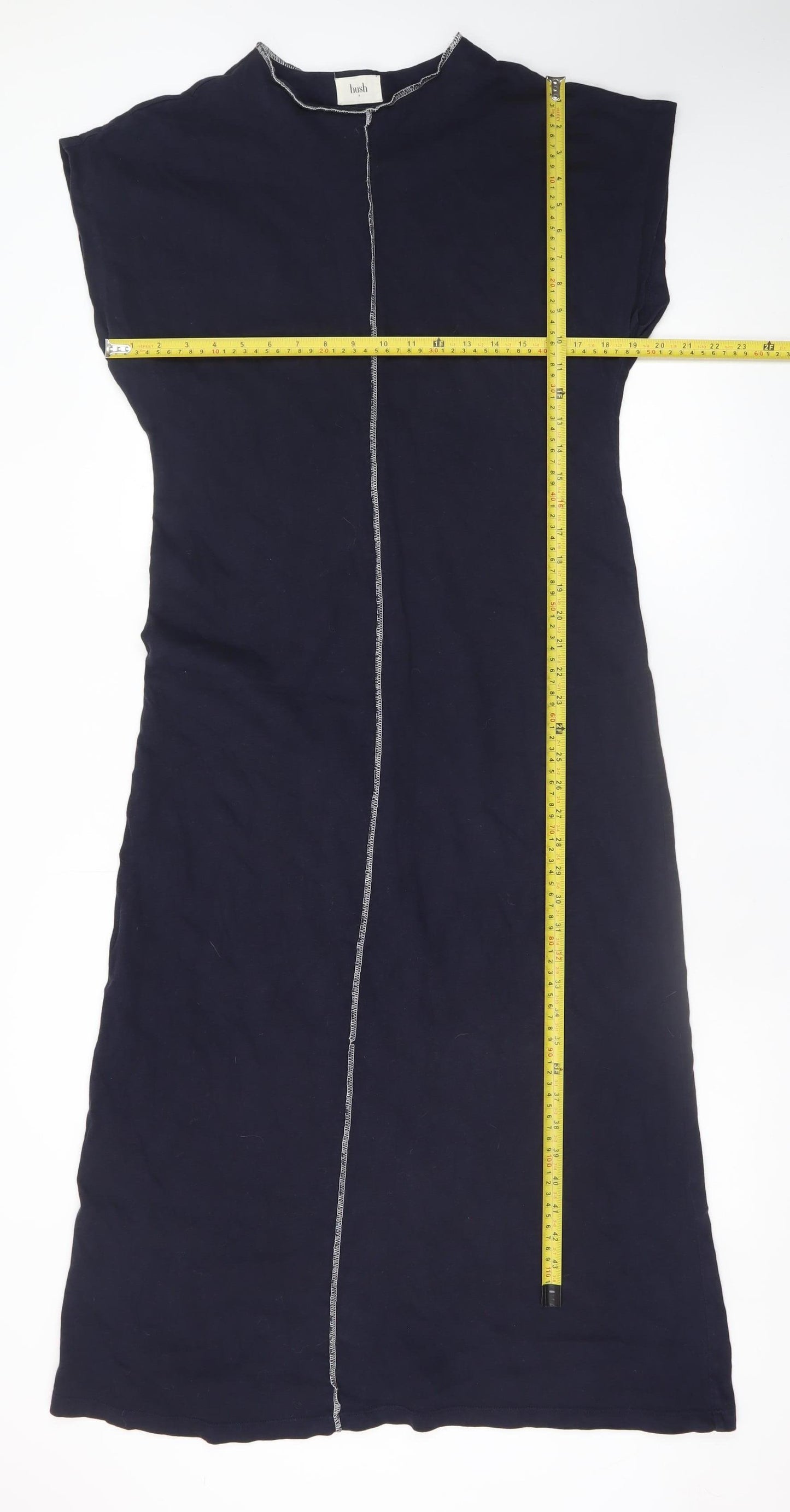 Hush Women Black Size 8 Cotton Sleeveless Shift Dress
