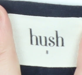 Hush Women Black Size 8 Cotton Sleeveless Shift Dress