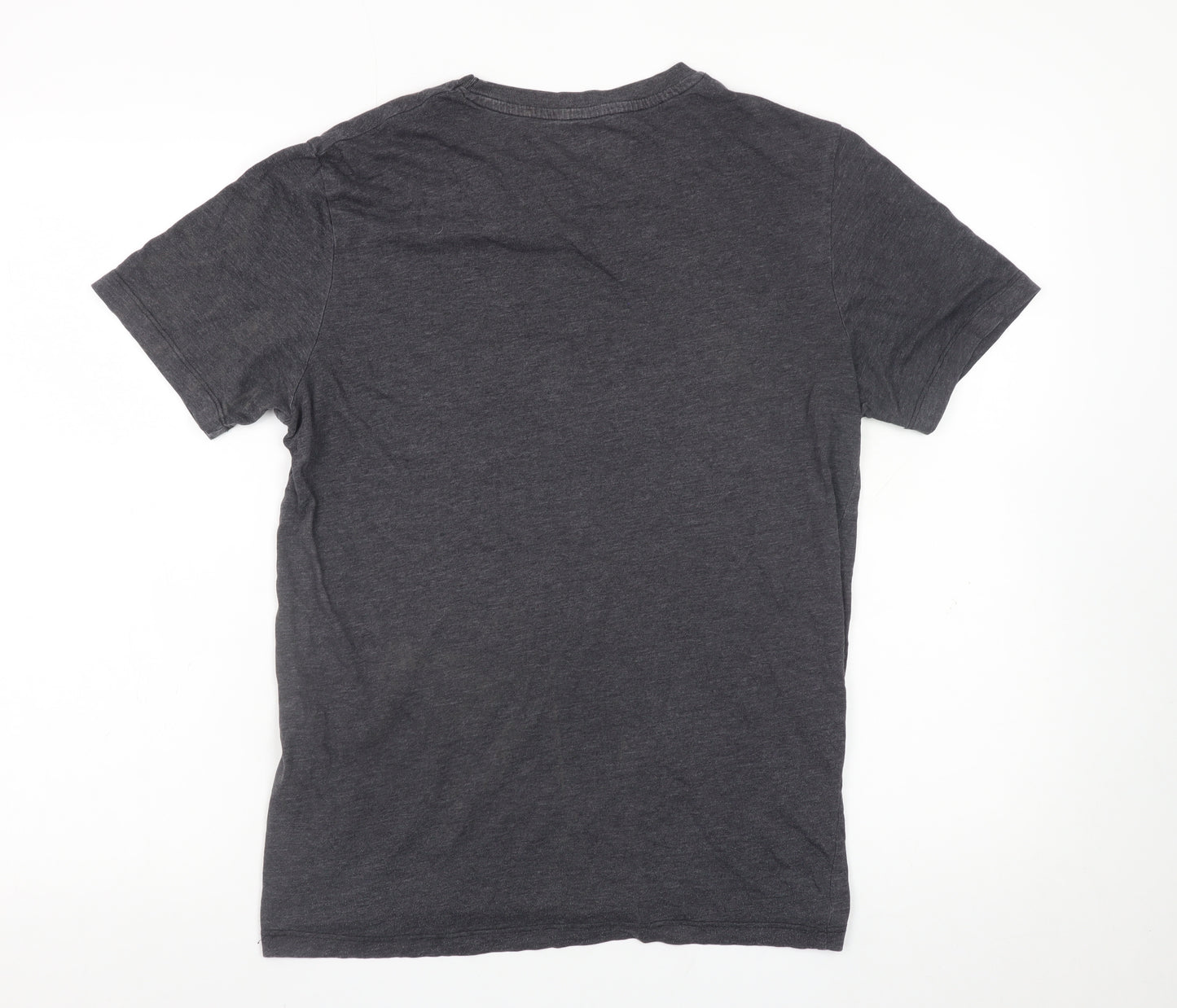 Jack & Jones Men's Grey Graphic Print Cotton Blend T-Shirt Size S