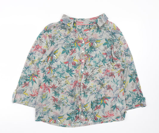Marks and Spencer Women’s Multicoloured Floral Button-Up Shirt UK 20