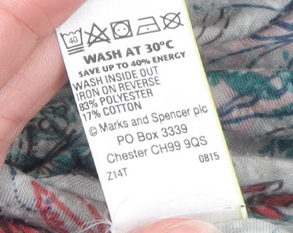 Marks and Spencer Women’s Multicoloured Floral Button-Up Shirt UK 20
