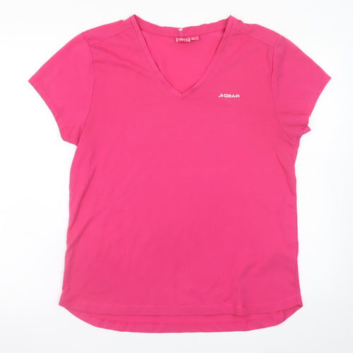 LA Gear Women’s Pink V-Neck Short Sleeve T-Shirt Size 18
