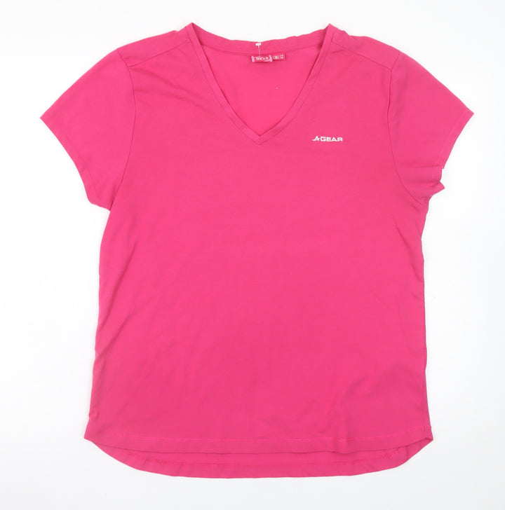 LA Gear Women’s Pink V-Neck Short Sleeve T-Shirt Size 18