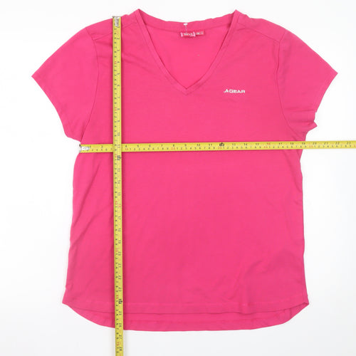 LA Gear Women’s Pink V-Neck Short Sleeve T-Shirt Size 18
