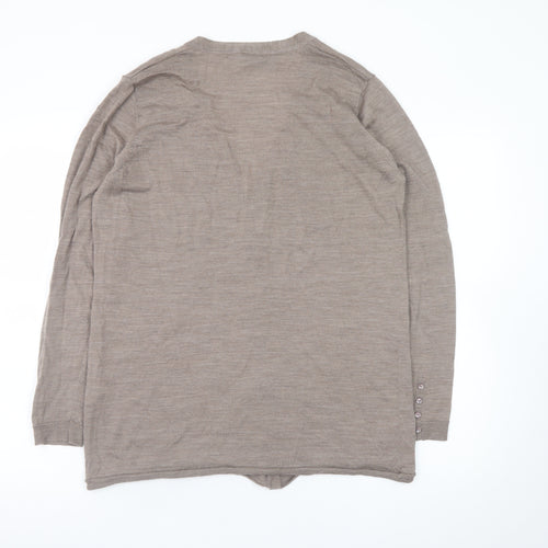 Gray & Osbourn Women's Beige Merino Wool V-Neck Cardigan Size 20