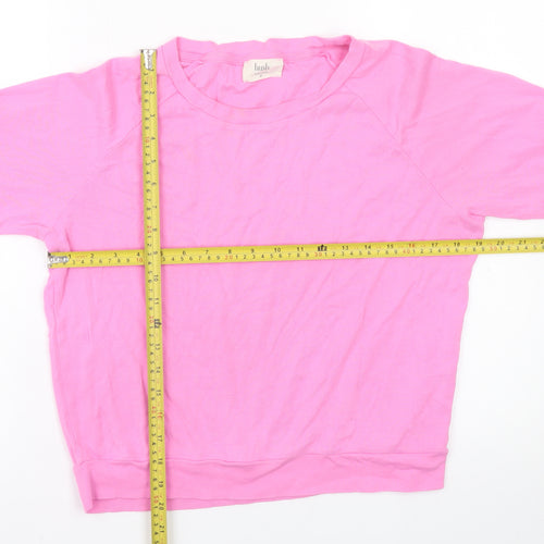 Hush Womens Pink Crew Neck Pullover Sweatshirt XS