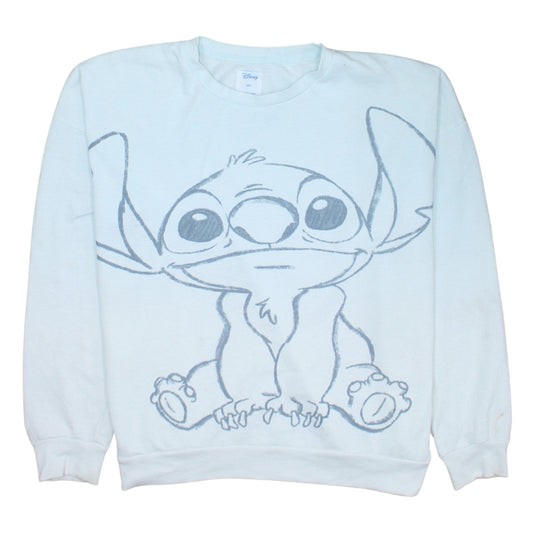 Disney Primark Women's Blue Stitch Sweatshirt Size L Pullover