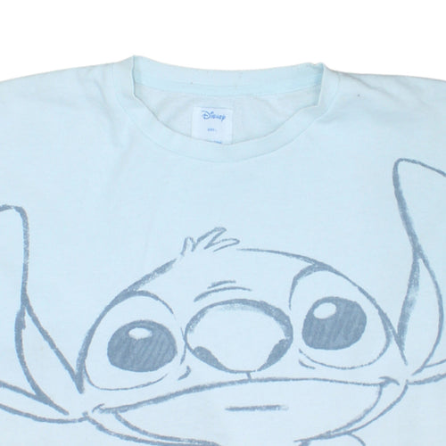 Disney Primark Women's Blue Stitch Sweatshirt Size L Pullover