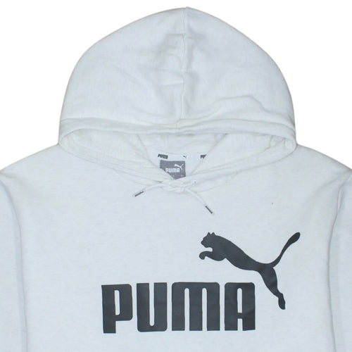 Puma Mens White Pullover Hoodie 2XL Sports Fleece Sweatshirt