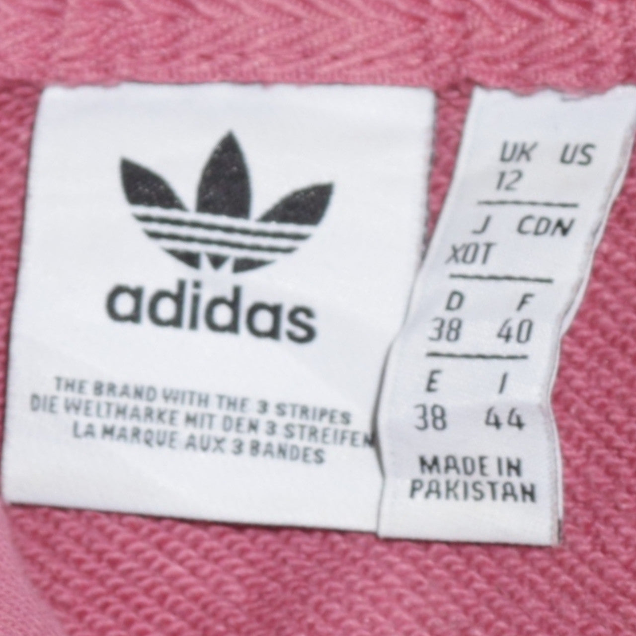 Adidas Womens Pink Pullover Hoodie Size 12 Logo Hooded Sweatshirt