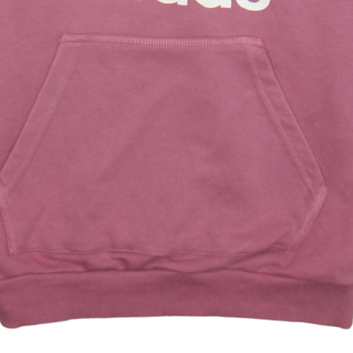 Adidas Womens Pink Pullover Hoodie Size 12 Logo Hooded Sweatshirt