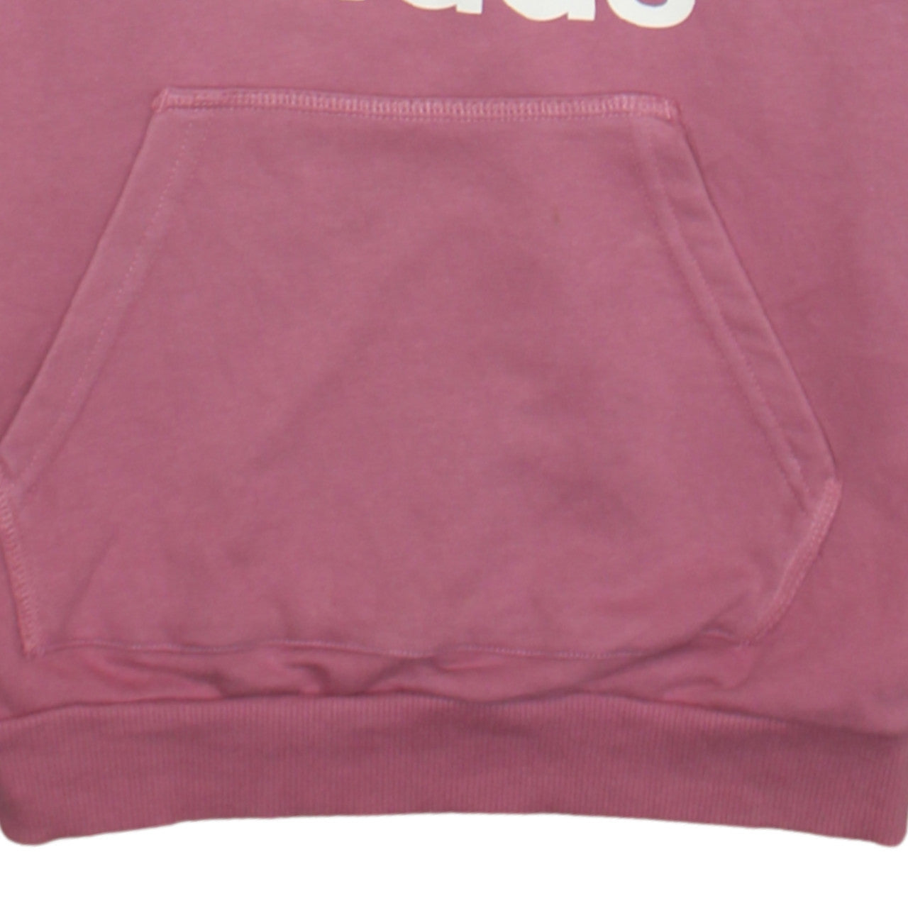 Adidas Womens Pink Pullover Hoodie Size 12 Logo Hooded Sweatshirt