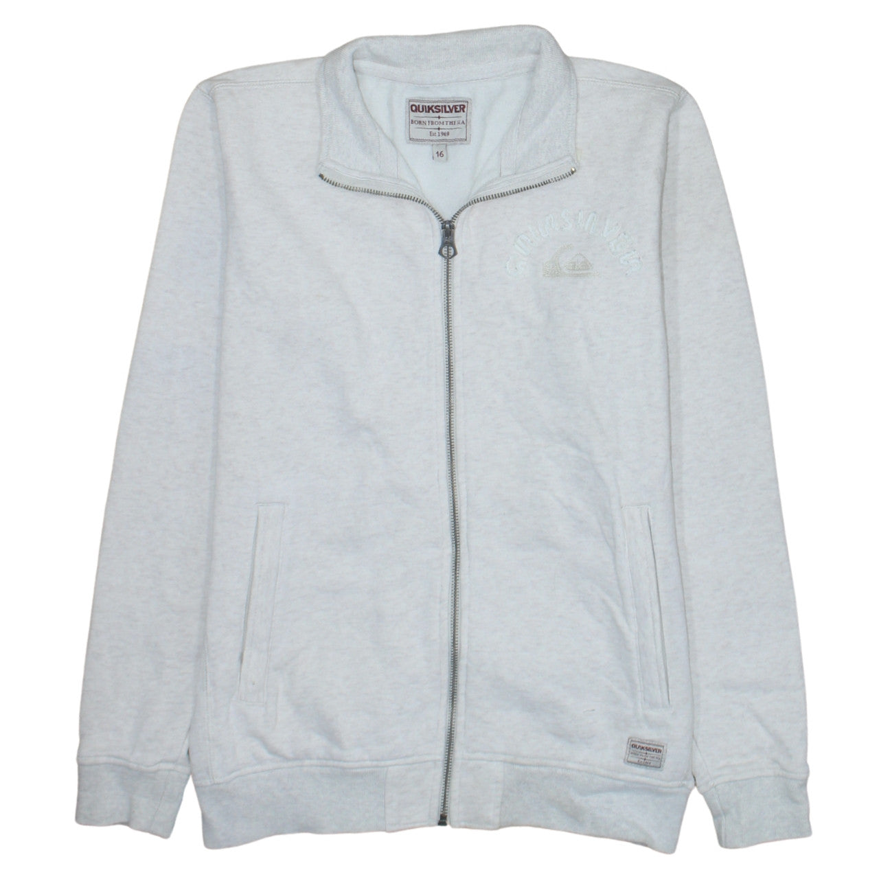 Quiksilver Unisex Grey Size 16 Full Zip Track Jacket
