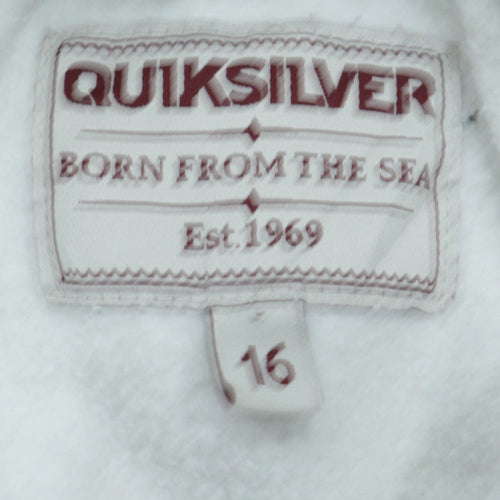 Quiksilver Unisex Grey Size 16 Full Zip Track Jacket