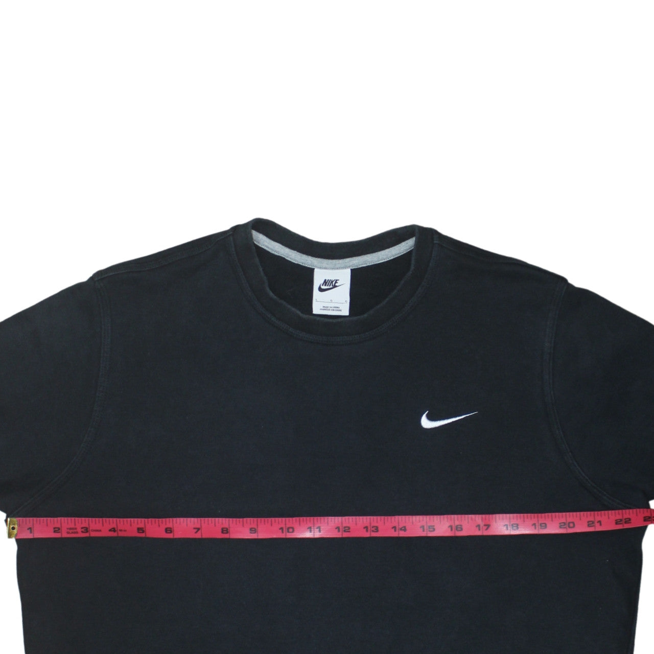 Nike Men's Black Cotton Crew Neck Pullover Sweatshirt L
