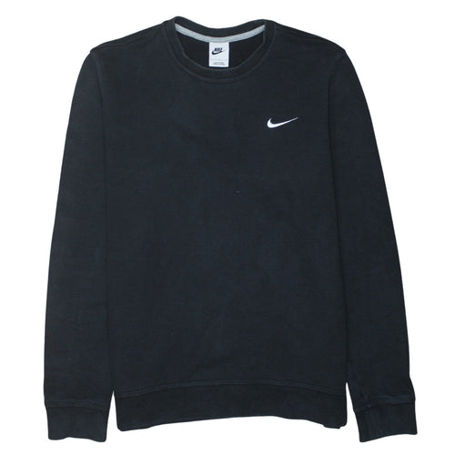 Nike Men's Black Cotton Crew Neck Pullover Sweatshirt L