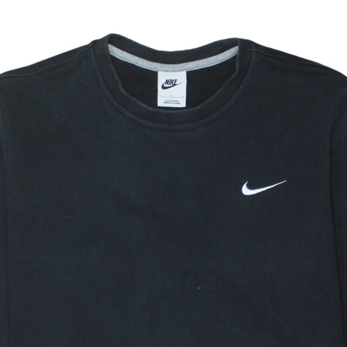 Nike Men's Black Cotton Crew Neck Pullover Sweatshirt L