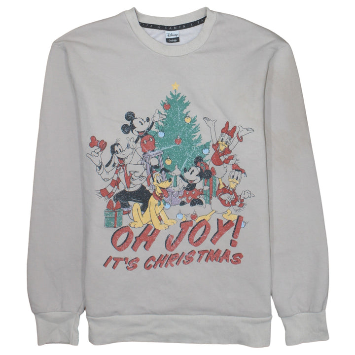 Disney at George Women's Beige Christmas Sweatshirt Size M 12-14