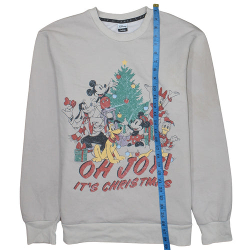 Disney at George Women's Beige Christmas Sweatshirt Size M 12-14