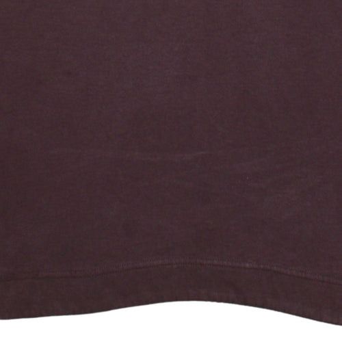 Nike Womens Burgundy Pullover Hoodie Size L Cotton Blend Logo