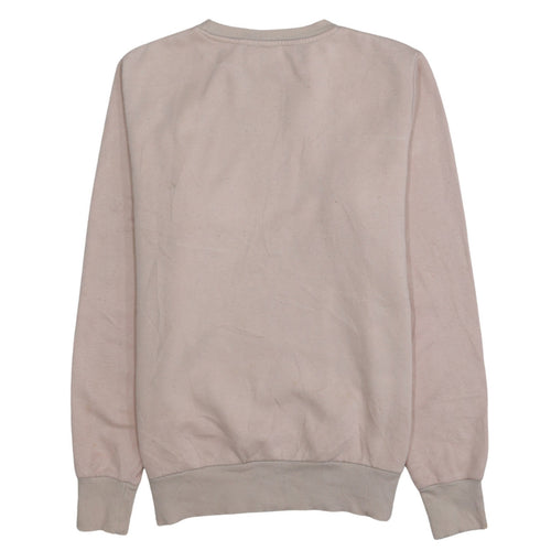 Fila Womens Beige Small Pullover Sweatshirt Logo Casual