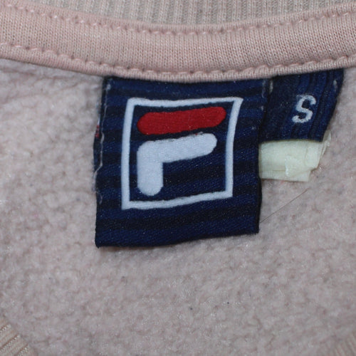 Fila Womens Beige Small Pullover Sweatshirt Logo Casual