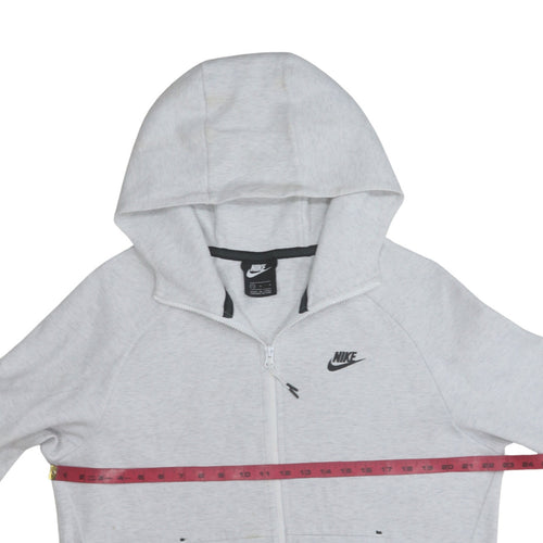Nike Men's Grey Full Zip Hoodie L Regular Fit Lightweight
