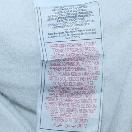 Nike Girls White 1/4 Zip Fleece Sweatshirt Size L 14-16 Sports Pullover