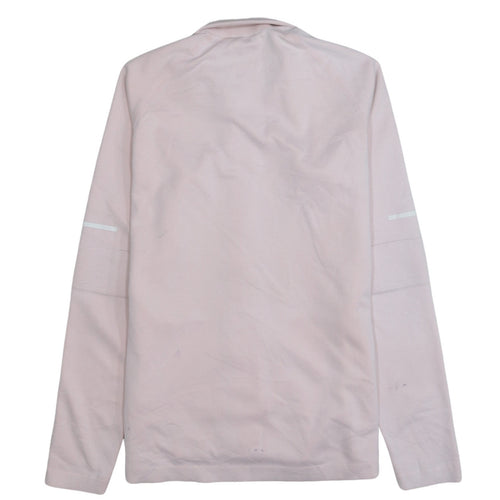 Adidas Womens Pink Medium Running Track Jacket Full Zip Lightweight