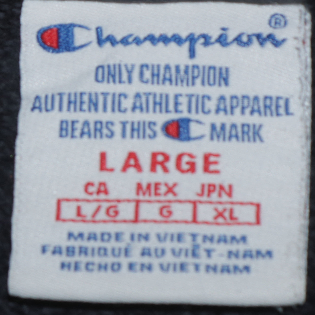 Champion Womens Navy Blue Crew Neck Logo Sweatshirt Size L